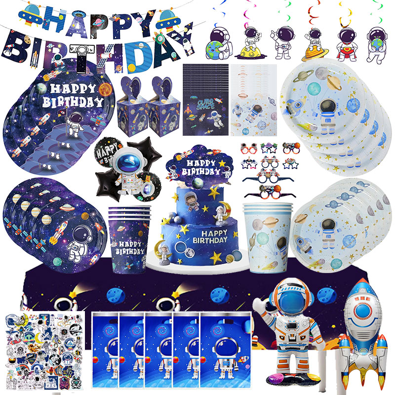 Circle Round Bag - Space Astronaut Birthday Decoration Tableware Set