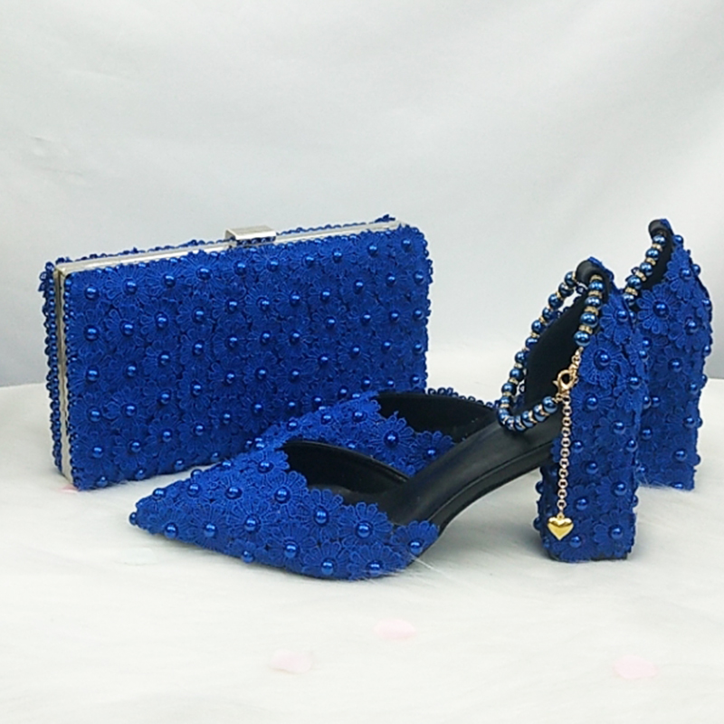 Women Bags And Shoes - BaoYa Fang blue white Beads Strap