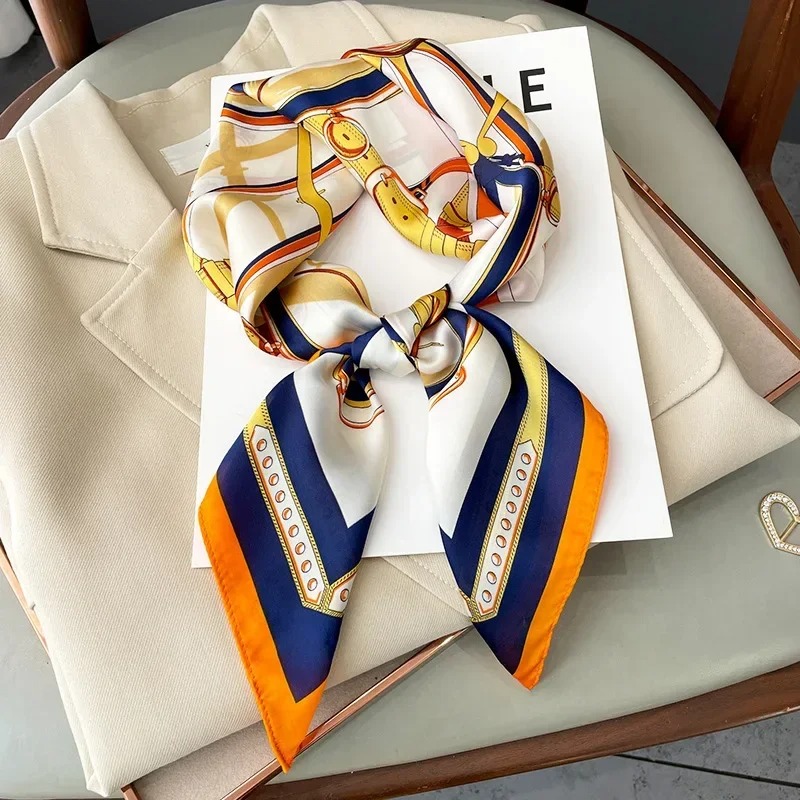 Women Bags Online - Luxury Design Skinny Silk Square Scarf