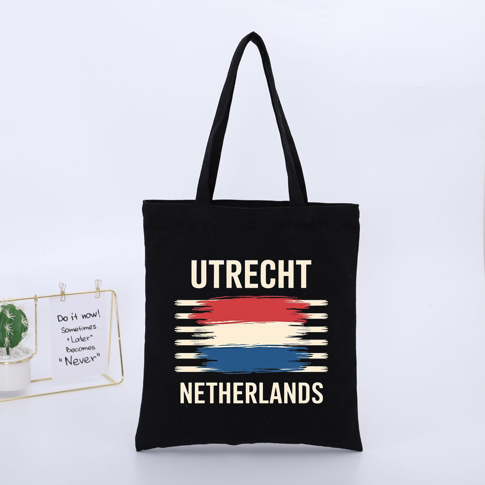 Women Bags Netherlands - Utrecht Netherlands Flag Print Canvas Tote