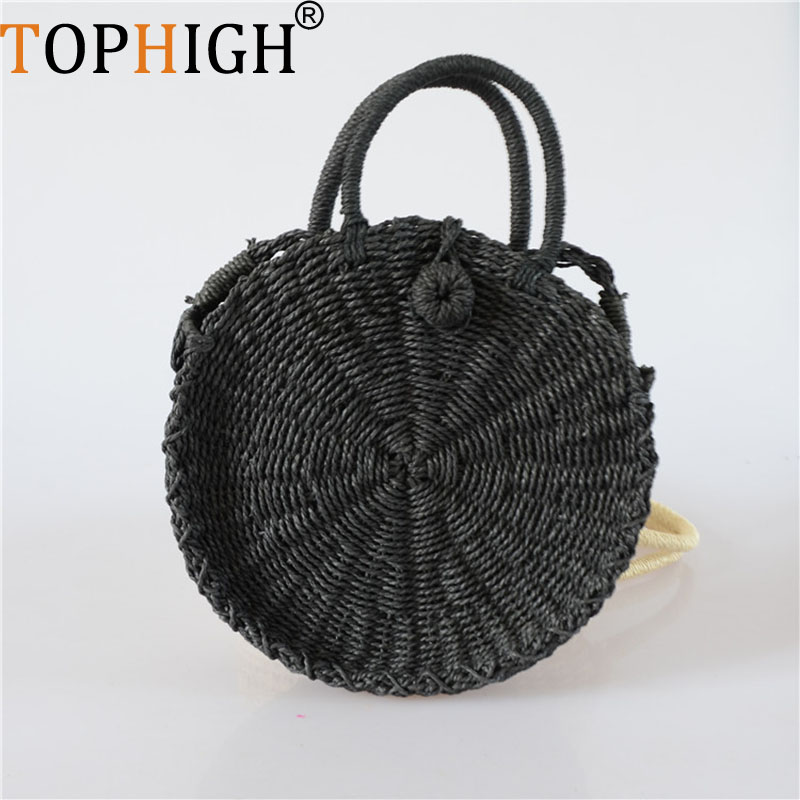 Circle Round Bag - TOPHIGH Women Purse Summer Beach Tote