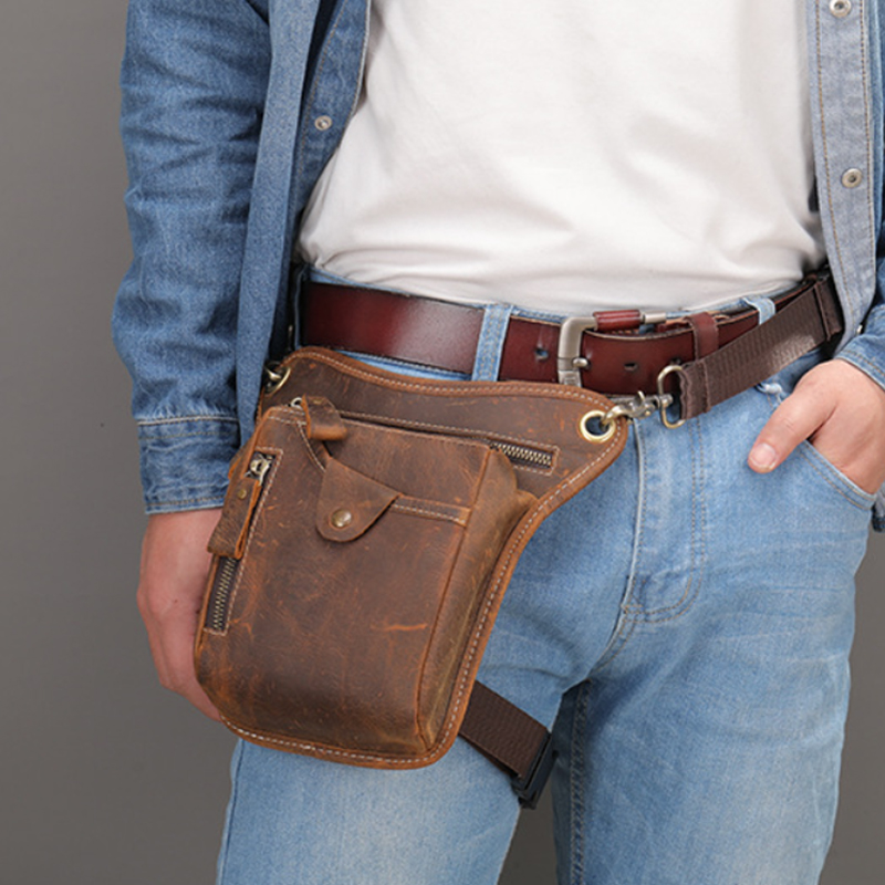 Women'S Vegan Bags - Vintage Pu Leather Waist Pack Drop