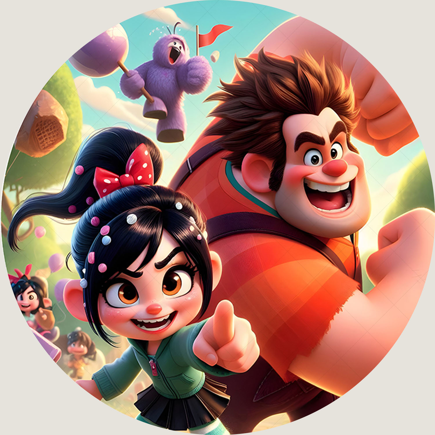 Round Cute Wreck It Ralph Them - огляд і ціна Circle Round Bag