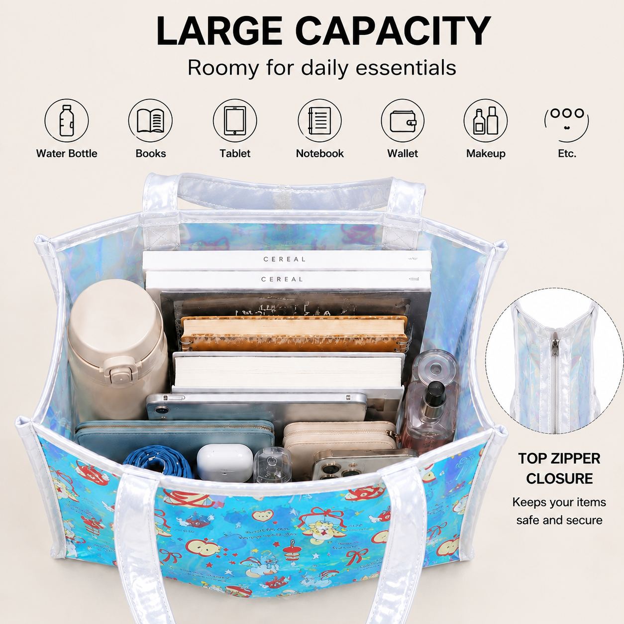 Large Capacity Transparent TPU - огляд і ціна Women Bags Lv