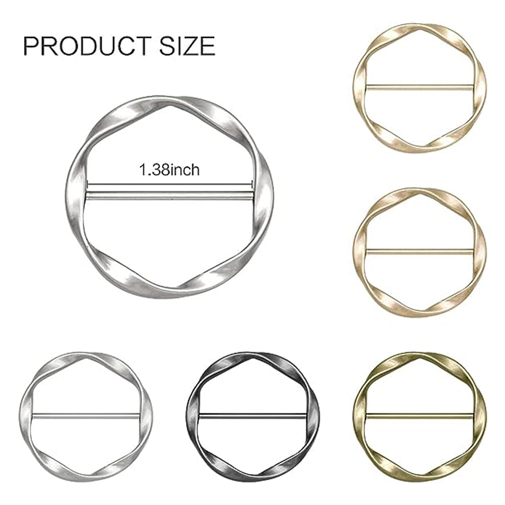 2PCS Scarf Clips and Ring T Sh - огляд і ціна Circle Round Bag