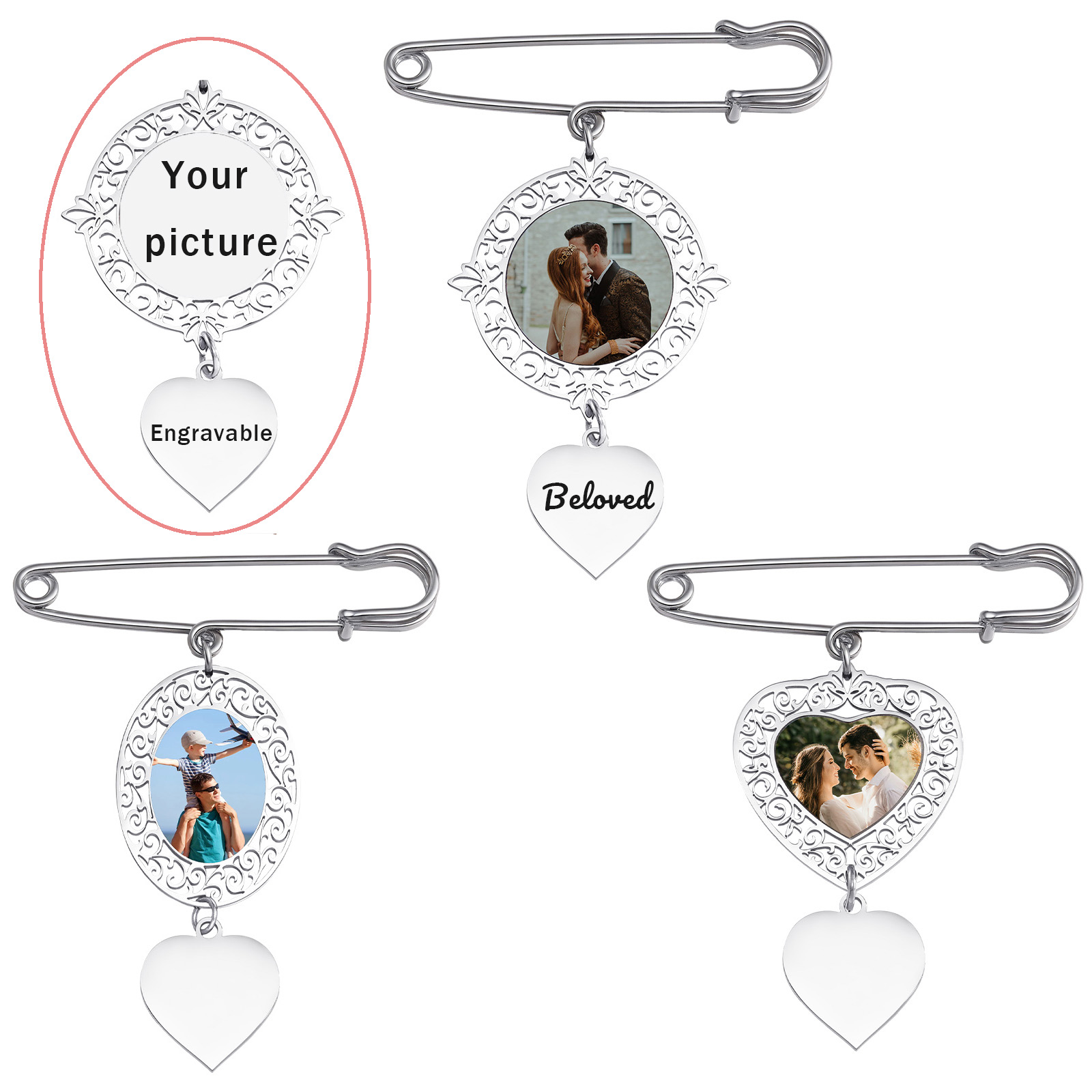 Custom Picture Badge Brooches  - огляд і ціна Women Bags Discount