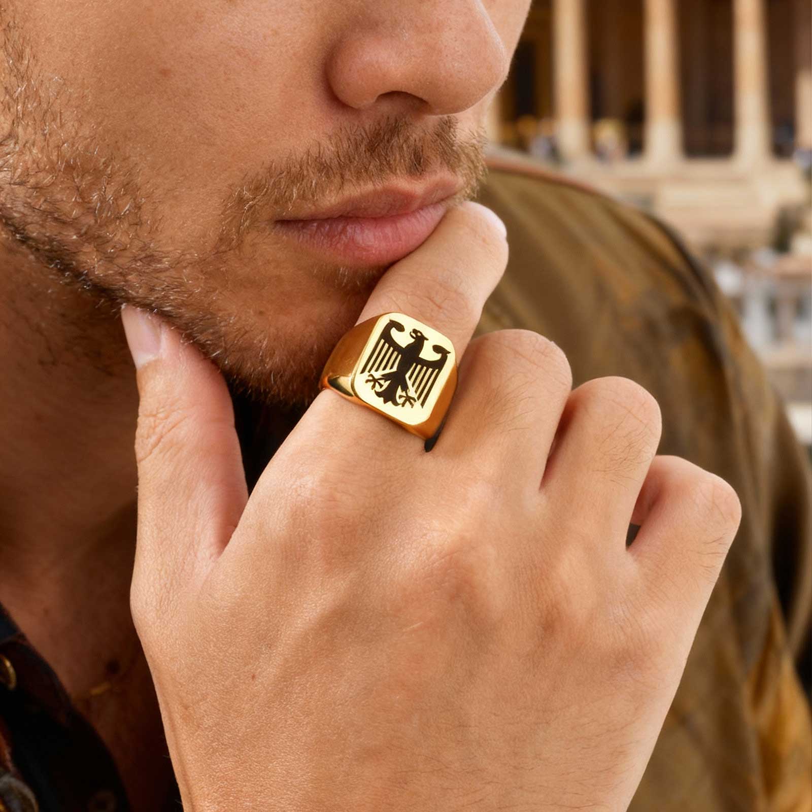 Custom Flying Hawk Eagle Ring  - огляд і ціна Women Bags Discount