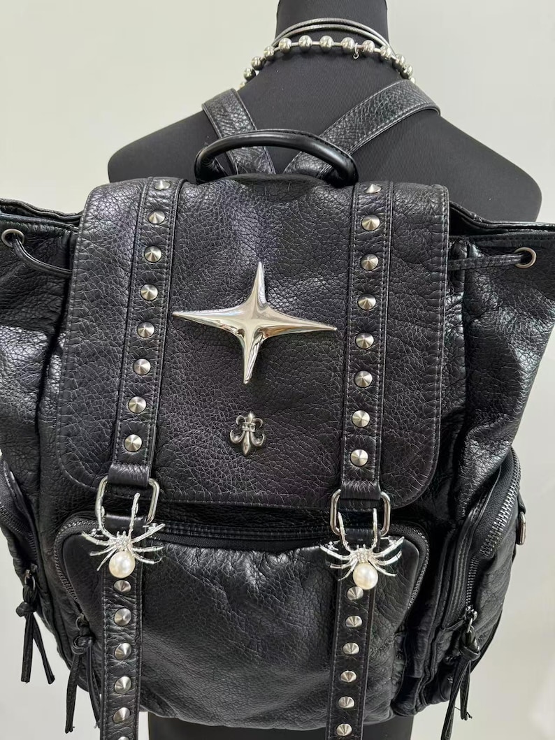 Gothic Punk PU Leather Shoulde - огляд і ціна Women'S Vegan Bags
