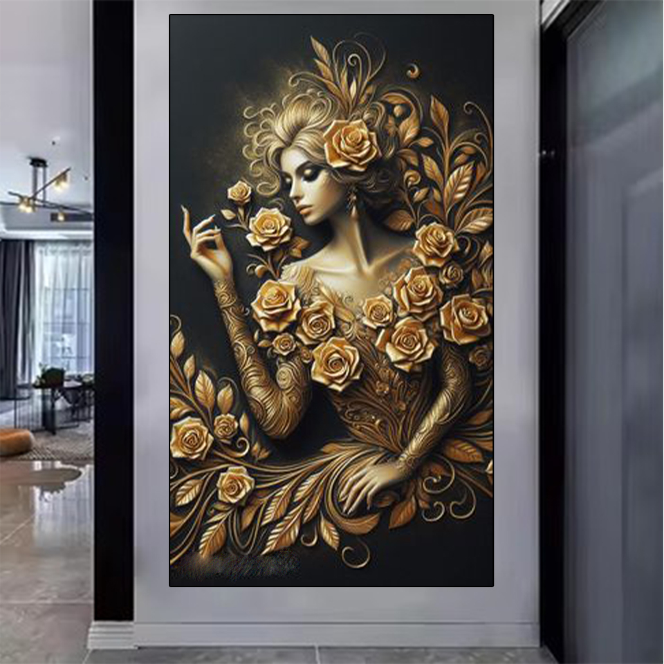 5D DIY Diamond Painting Gold B - огляд і ціна Circle Round Bag
