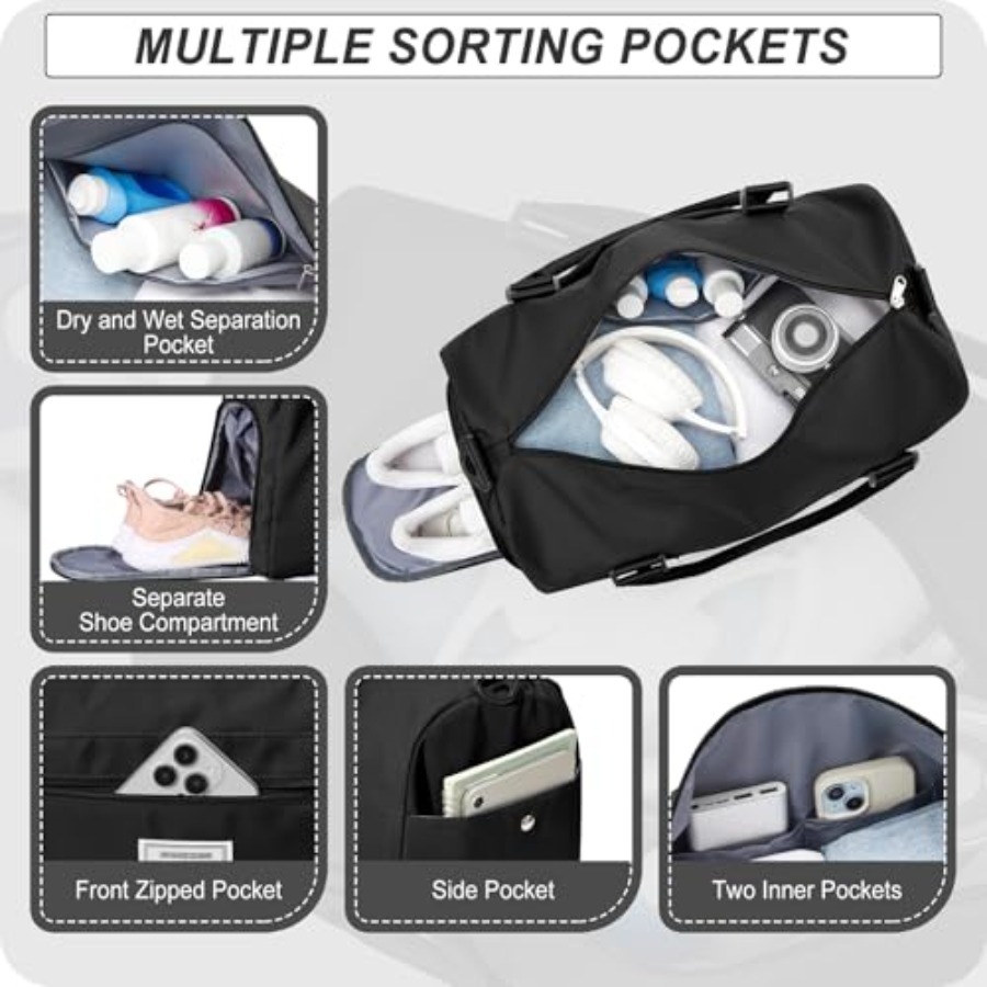 Small Black Sports Gym Duffel  - огляд і ціна Women Bags And Shoes