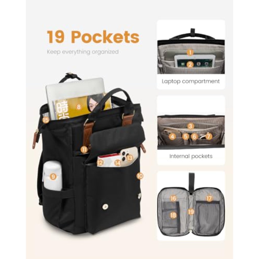 Laptop Backpack for Women, Tea - огляд і ціна Women Bags Purses